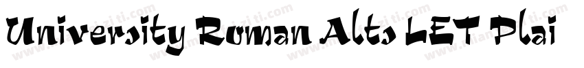 University Roman Alts LET Plain1.0字体转换